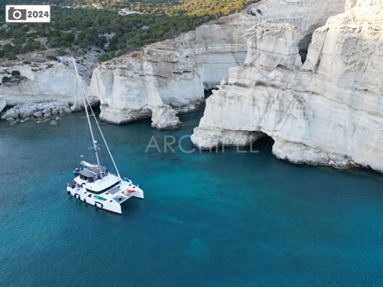 Location de catamaran avec équipage en Grèce
