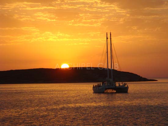 Greek islands catamaran sailing trip